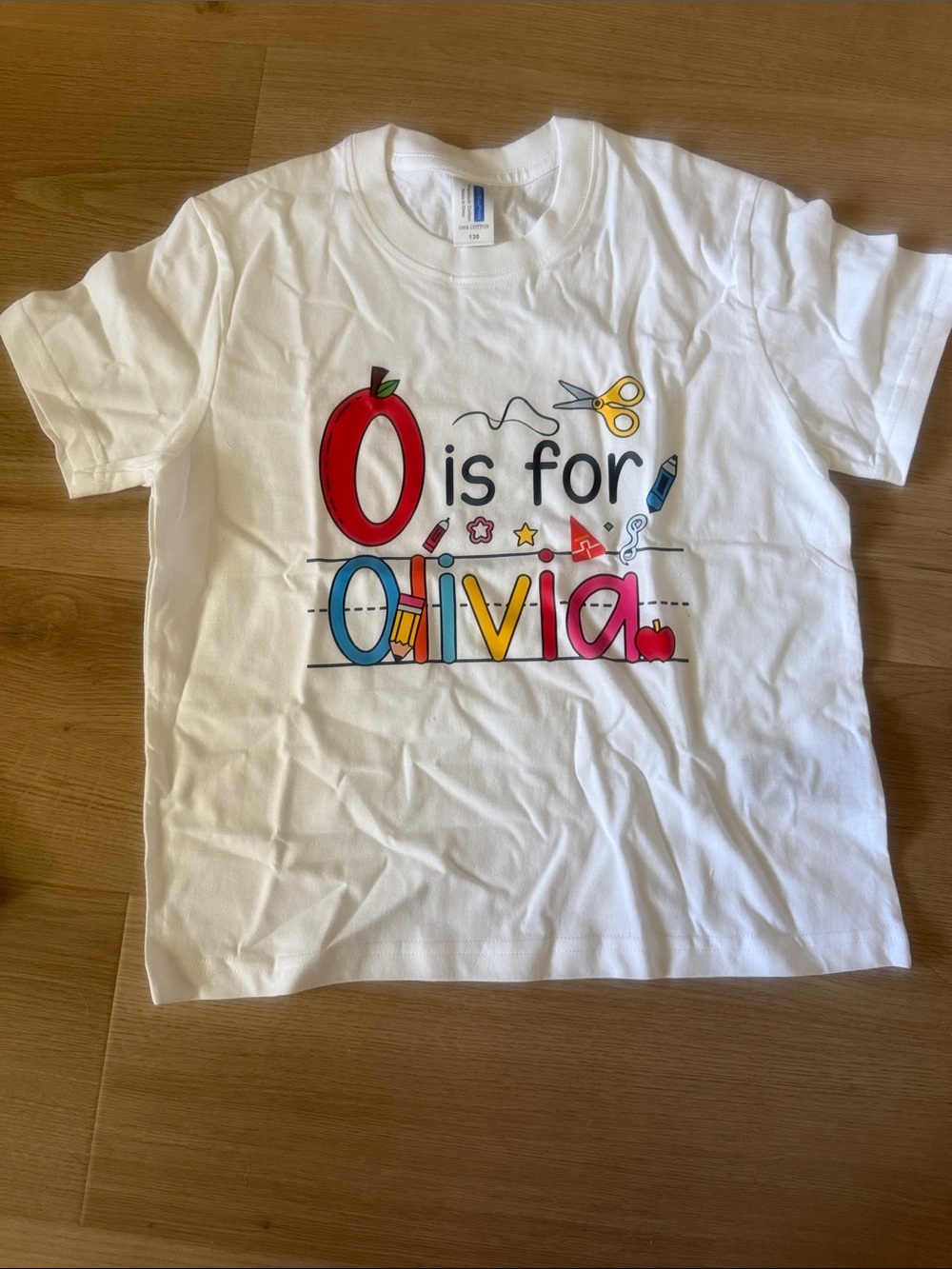 White Kids 'O is for Olivia' Short Sleeve Tee